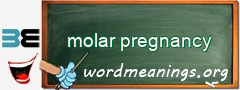 WordMeaning blackboard for molar pregnancy